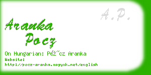 aranka pocz business card